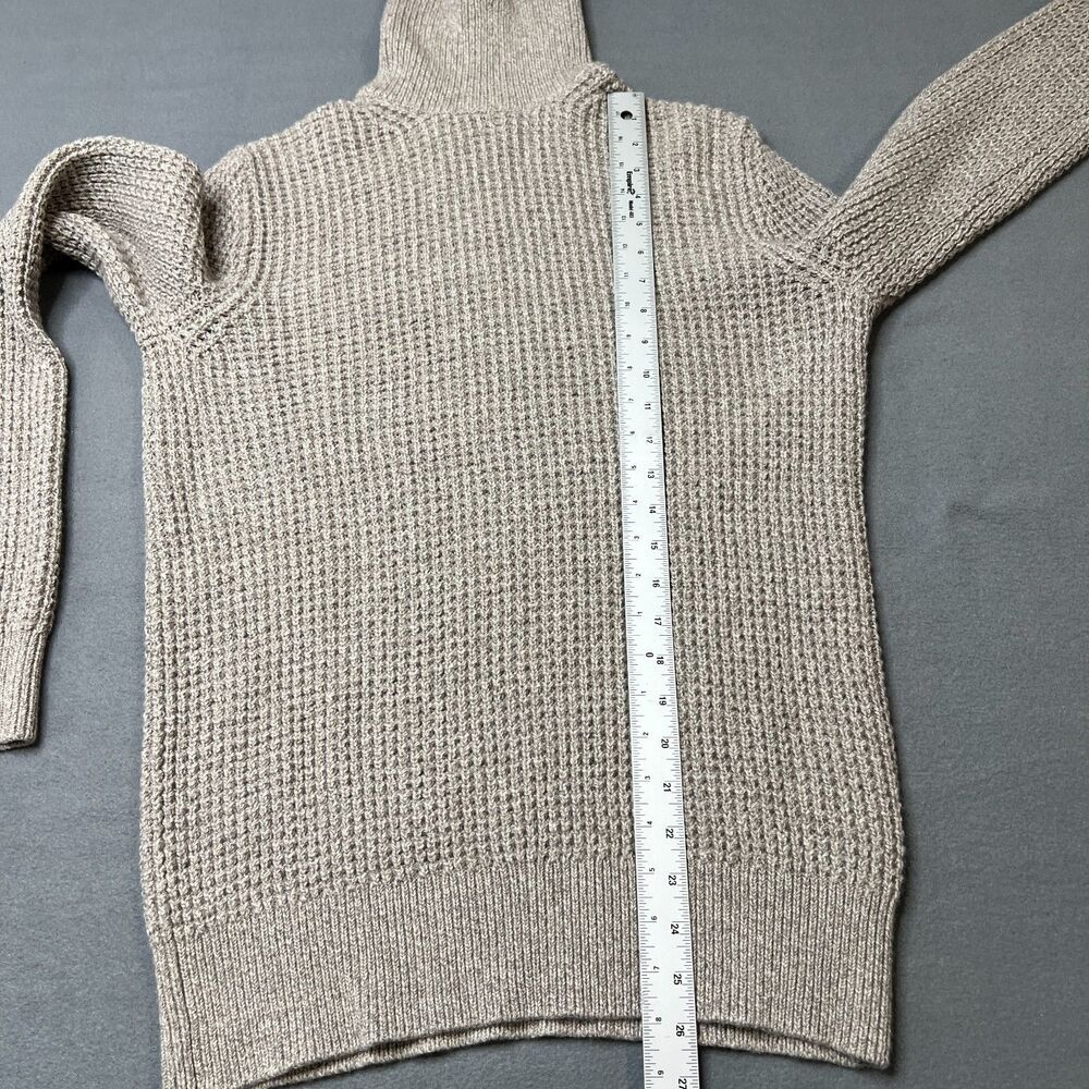 Buck Mason Sweater Womens Large Beige Wool Blend Mock Neck Casual Chunky Knitted - Picture 8 of 9